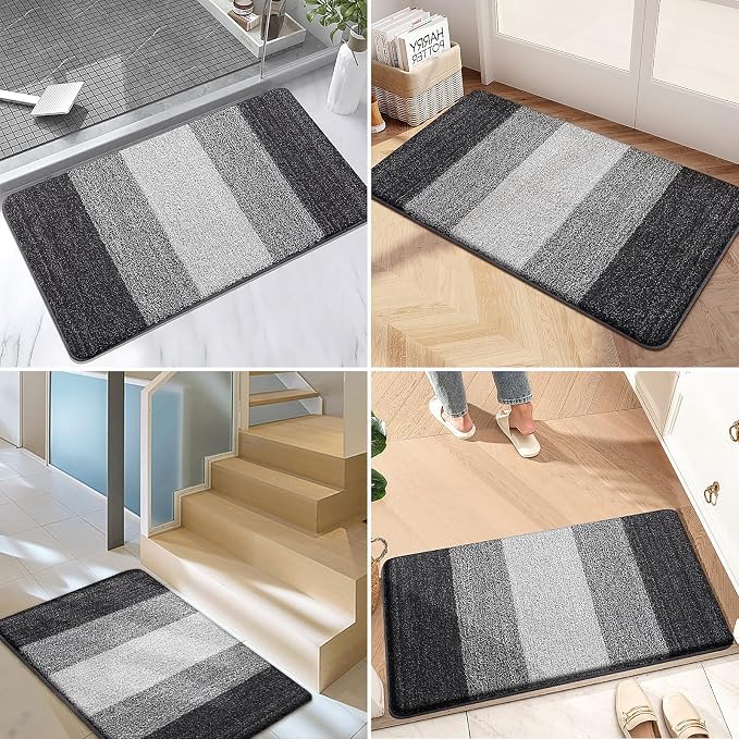 Kitinjoy Indoor Outdoor Door Mat, 59x36 Non-Slip Absorbent Dirt Trapper - Image 6