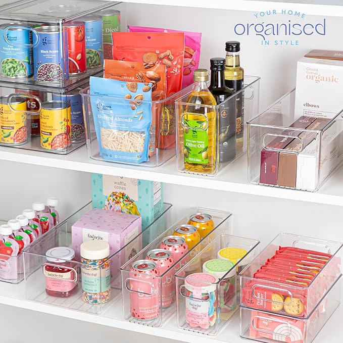 Plastic Food Storage 4 Pack Clear Container Bin - Image 7