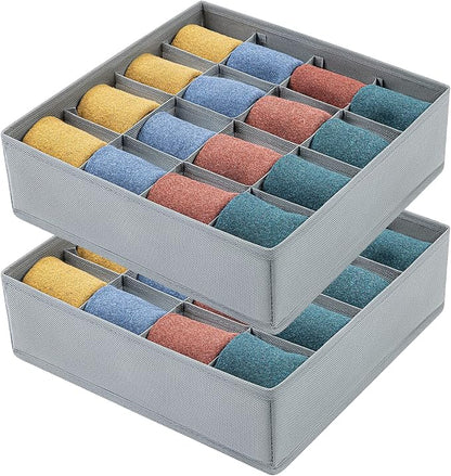 Joyoldelf Sock Drawer Organizer Divider Underwear Organizer 16-cell Fabric - Image 7