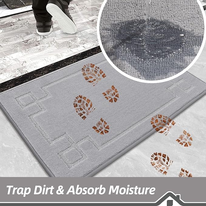 BEQHAUSE Door Mat 24" x 36", Non-Slip Door Mats Indoor Entryway Rugs Washable - Image 5