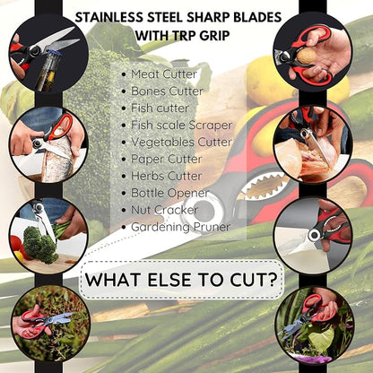 Kitchen Scissors Stainless Steel Sharp Blades - Image 8