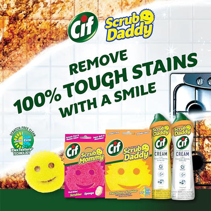 Scrub Daddy + 2x Cif All Purpose Cleaning Cream, Lemon - Image 2