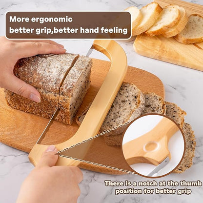 Bread Knife for Homemade Bread, 14.5" Wooden Sourdough Bread Knife, Sourdough - Image 4
