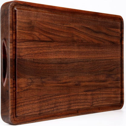 AZRHOM Walnut Wood Cutting Board, 18x12in Large Wooden Chopping Boards by AzrHom