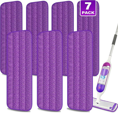 7 Count Reusable Mop Pads for Swiffer PowerMop -MEXERRIS Microfiber Wet Mops by MEXERRIS
