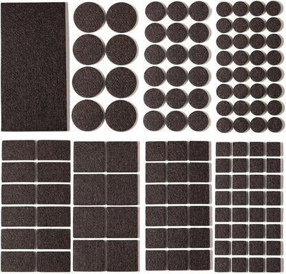 Felt Furniture Pads for Hardwood Floors 129 Piece, Furnigear Anti Scratches by Furnigear