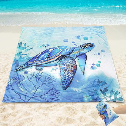 HIHOHO Beach Blanket Waterproof Sandproof Extra Large Beach Mat 79" X - Image 5