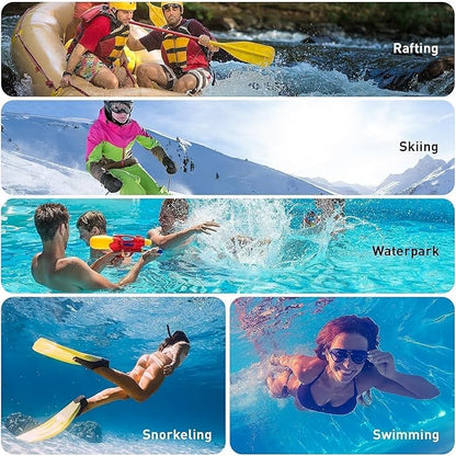 Marine IP68 Waterproof Phone Pouch, Floating Waterproof Phone Case with iPhone 16/15 Pro Max/ 14 Pro Max/ 13 Pro Max/ 12/ S24 Up to 7 inch, 2 Pack Black/Hi-Vis Yellow