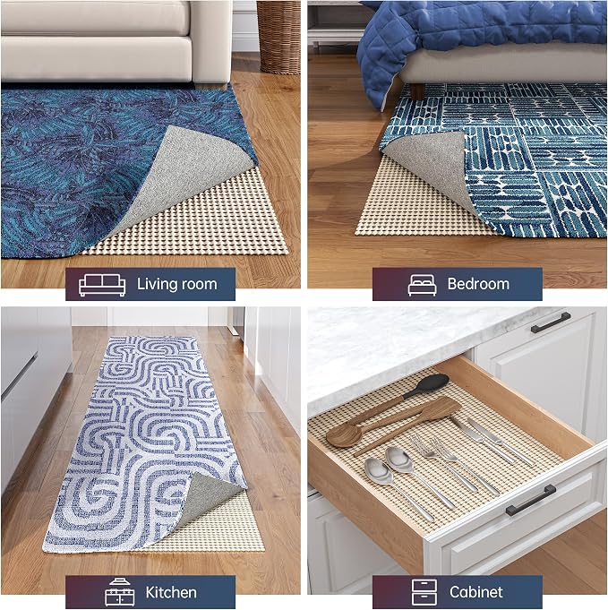 Non-Slip Rug Pad Gripper Round 6 Feet, Anti Skid Mat - Image 6