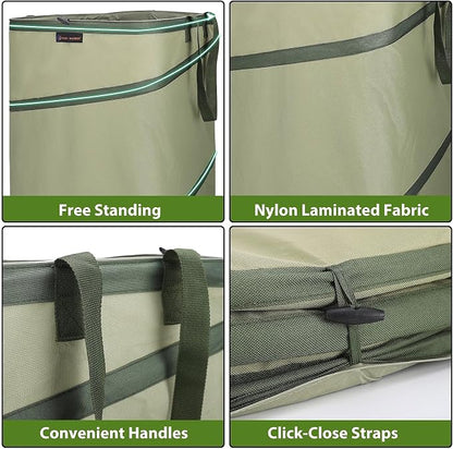 YUDI & GARDEN 46 Gallon Square Collapsible Yard Waste Containers｜Collapsible - Image 6
