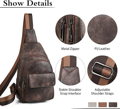 Sling Bag Crossbody Bags for Women Small Cross Body Bag Fanny Packs Chest Sling Purse for Daily Travel Leisure Sport