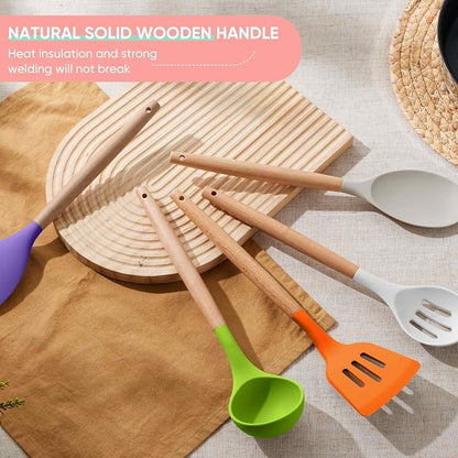 Herogo 5-Piece Cooking Utensils Set, Silicone Kitchen Utensils Set - Image 8