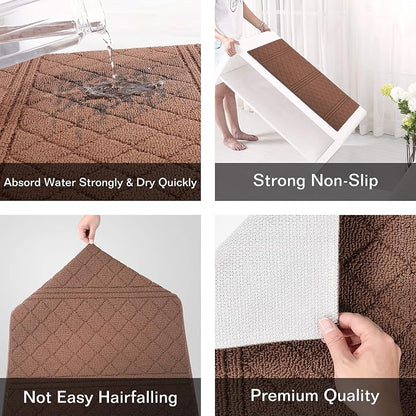 REFETONE Indoor Doormat, Front Back Door Mat 24"x36" Rubber Backing Non Slip - Image 4
