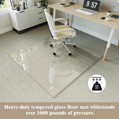 Koonmi Tempered Glass Chair Mat - Image 5