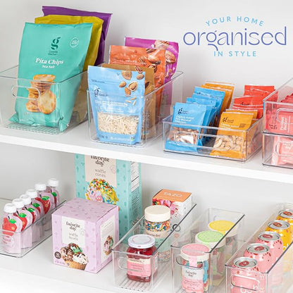 Plastic Food Storage 4 Pack Clear Container Bin - Image 8