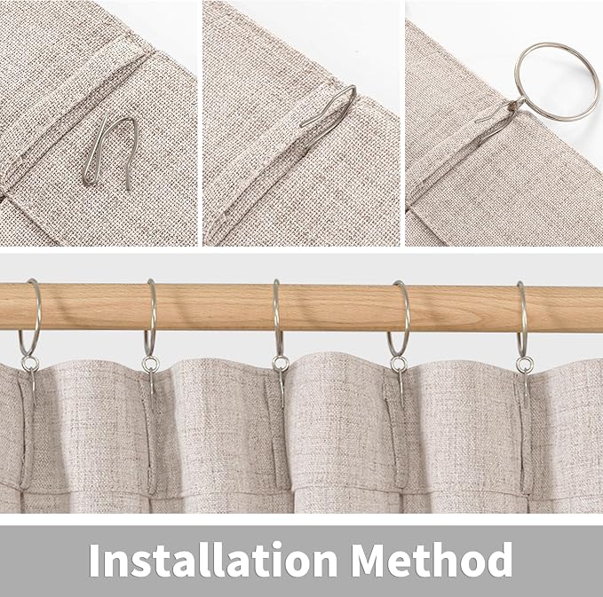 YoungsTex Cafe Linen Curtains 36 Inch Length - Image 7