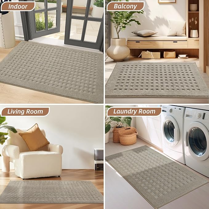 BEQHAUSE Waffle Door Mats Indoor 36"x60", Dog Mat - Image 8