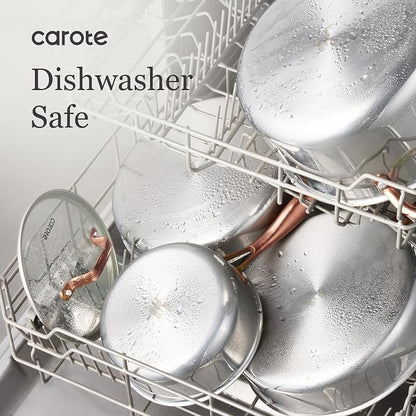 CAROTE 10" Tri-Ply Stainless Steel Deep Frying Pan - Image 7