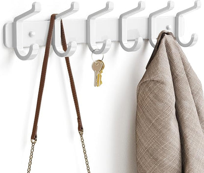 Coat Rack Wall Mounted Heavy-Duty: Metal Coat Hanger 6 Hooks by pickpiff