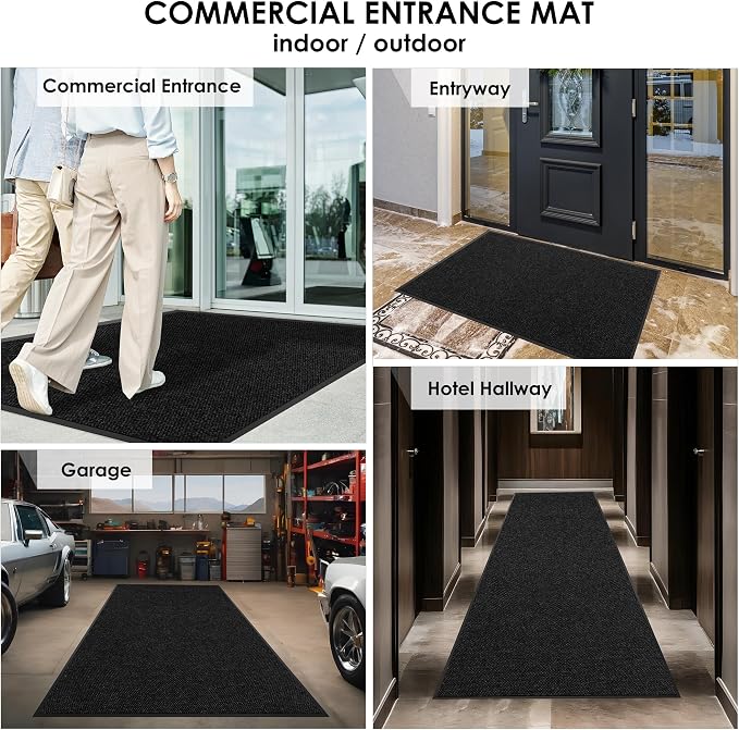 2′ x 17′ Front Door Mat Indoor Outdoor Entrance, Commercial Floor Mat Heavy - Image 8