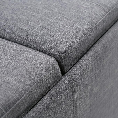 SIMPLIHOME Avalon 42 Inch Wide Contemporary Rectangle Storage Ottoman in Slate - Image 8