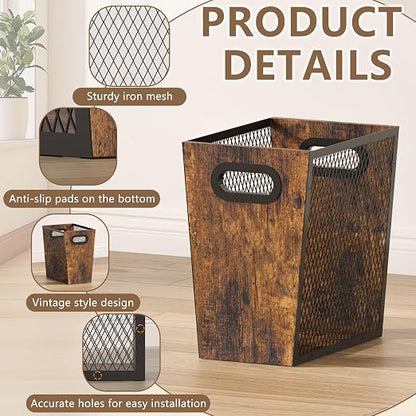 Piskyet Rustic Office Trash Can - Image 7