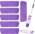 6 Pack Reusable Microfiber Mop Pads for Swiffer PowerMop, Power Mop Refill Pads for 13''-16'' Spray, Machine Washable Power Pads Replacement for All Floor Types Cleaning
