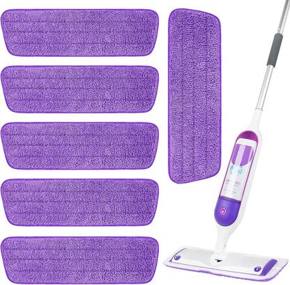 6 Pack Reusable Microfiber Mop Pads by ZEHRAI