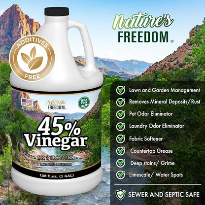 Nature's Freedom 45% Concentrated Vinegar, 1 Gallon - Image 5