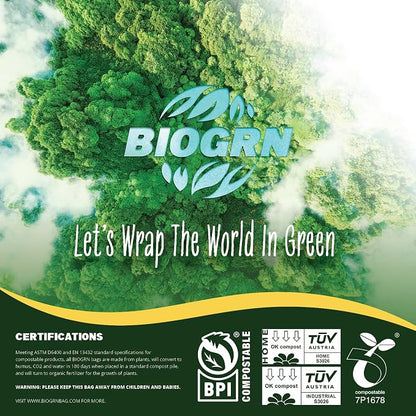 50-55 Gallon Compostable Trash Bags Flat-Top 12 Bags Heavy Duty 1.57 Mil 208.2 - Image 5