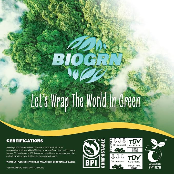 30-33 Gallon Compostable Trash Bags Flat-Top 30 Bags Heavy Duty1.57 Mil - Image 5