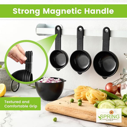 Spring Chef Magnetic Measuring Cups and Spoons Set of 9, Nesting Kitchen Tool - Image 2