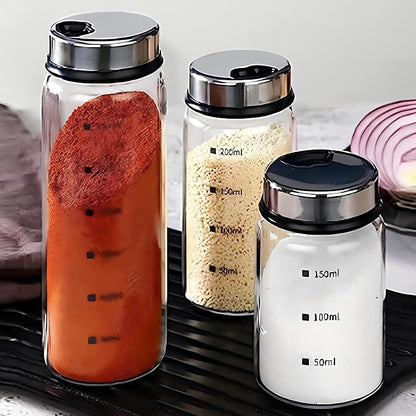 2 Piece 4-Neck Seasoning Shakers Moisture Resistant Seasoning Shakers Glass - Image 7