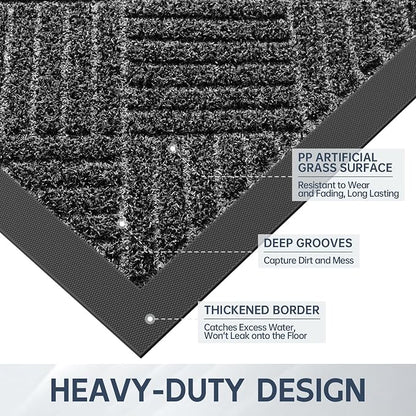 Front Door Mat, Non-Slip Backing Welcome Mats - Image 4