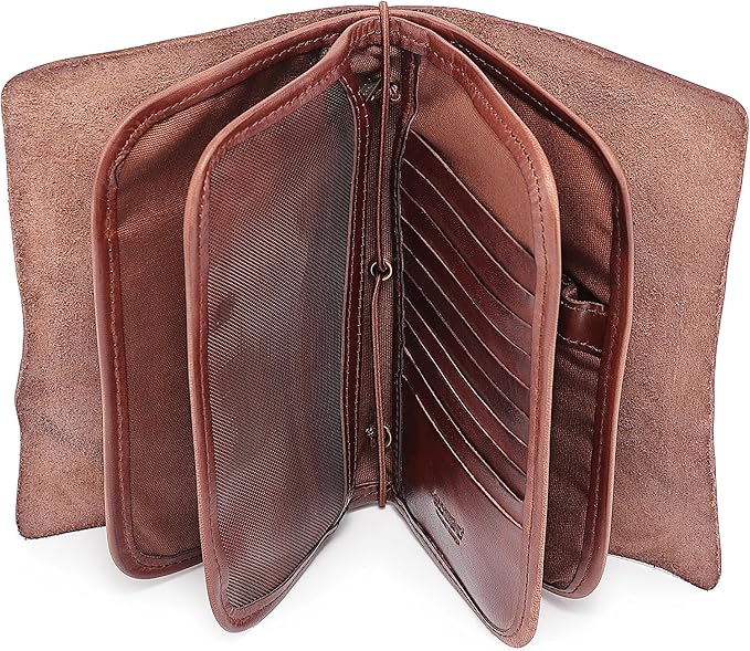 Genuine Leather Nomad Organizer Travel Wallet | Women's Wallet Clutch Passport Holder