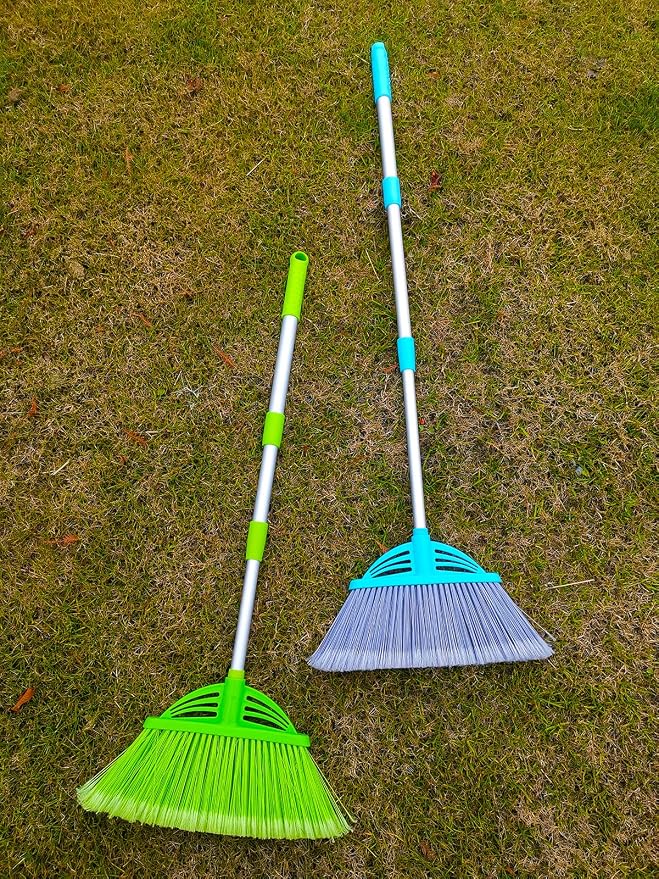 Three-Section Telescopic Aluminum Alloy Rod Long-Handled Broom - Image 5