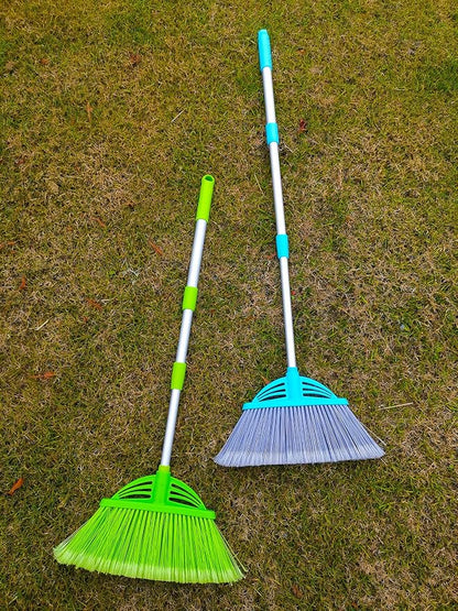 Three-Section Telescopic Aluminum Alloy Rod Long-Handled Broom - Image 5
