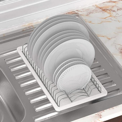 Simple Houseware Stainless Steel Plate Drying Rack - Image 7