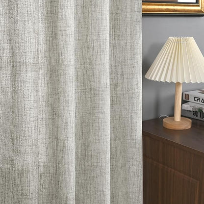 YoungsTex Dark Grey Linen Kitchen Curtains 40 Inches Long - Image 6