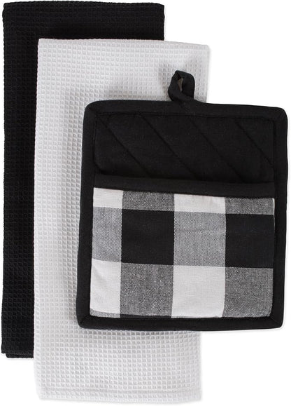 DII Buffalo Check Kitchen Collection, Classic Farmhouse Kitchen Set, Potholder by DII