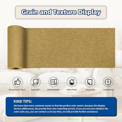 KING MOUNTAIN Linen Repair Patches, Self-Adhesive Fabric Patches, 4 X 63 inch - Image 2