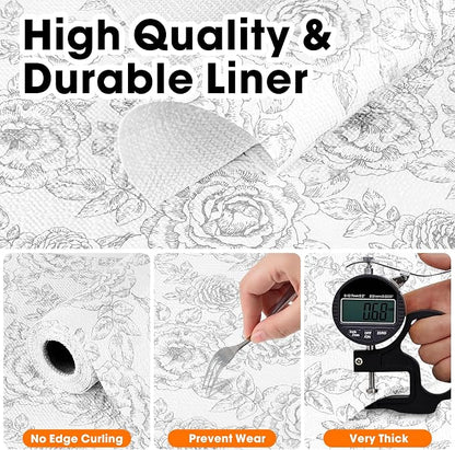 Drawer and Shelf Liner for Kitchen Cabinets Non-Adhesive, Non-Slip Cabinet - Image 5
