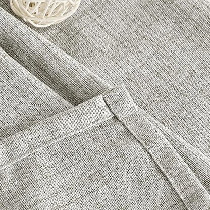 YoungsTex Dark Grey Linen Curtains 72 Inch Long 2 Panels - Image 4