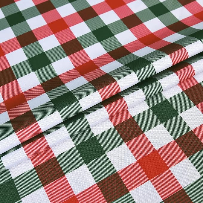 Gingham Xmas Tablecloth Fabric - Image 8
