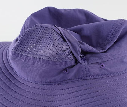 Connectyle Sun Hat for Men Women Outdoor UV Protection Safari Hat for Fishing Hiking Gardening Breathable Cowboy Hat UPF50