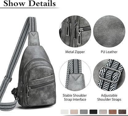 Sling Bag Crossbody Bags for Women Small Cross Body Bag Fanny Packs Chest Sling Purse for Daily Travel Leisure Sport