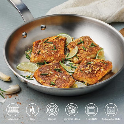 Tramontina Tempo Tri-Ply Base Stainless Steel 10-Inch Frying Pan, - Image 2