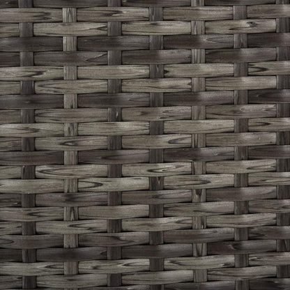 SAFAVIEH Outdoor Collection Mazeli Grey Brown Woven Swing Top Dome Lid Trash - Image 11