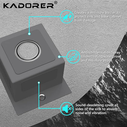 13 x 15 Inch Black Drop In Small Kitchen Sink, Single Bowl Topmount Bar Prep Sink - 18 Gauge Stainless Steel with Basket Strainer