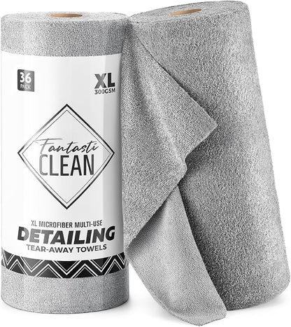 Fantasticlean XL Tear-Away Microfiber Cleaning Cloth Roll, Thick & Large by Fantasticlean